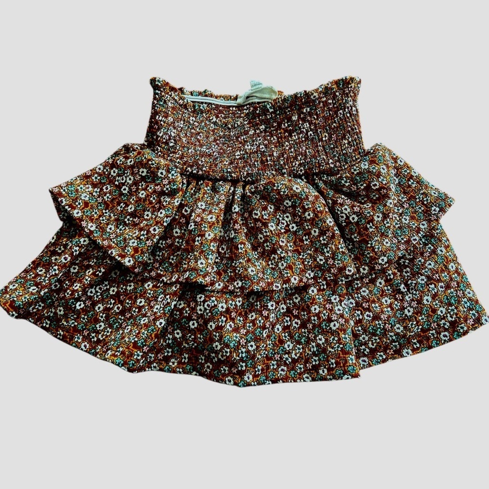 Floral Brown Skirt